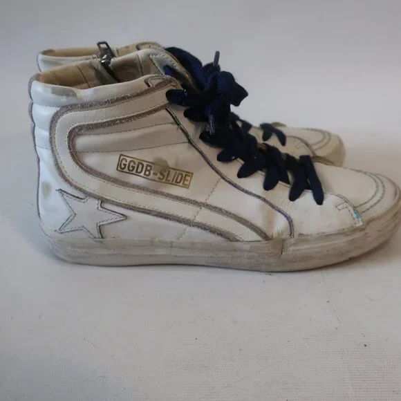 Womens Golden Goose GGDB-Slide White High Top Star Sneakers 36/US 6 - Picture 6 of 9